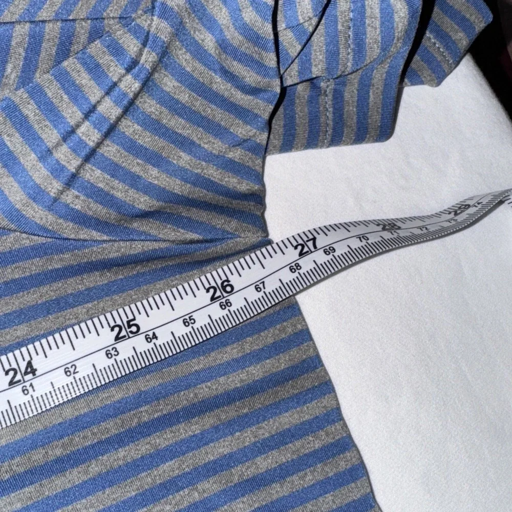 RLX Ralph Lauren Polo Shirt Mens 2XL Blue Striped Performance Golf Prep Stretchy